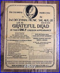 Grateful Dead 2nd Decennial Field Trip 1982 Veneta Oregon Original Flyer