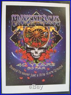 Grateful Dead 40th Anniversay Poster Biffle Art Print Signed Original