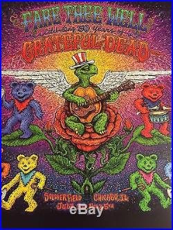 Grateful Dead 50th Chicago Poster Fare Thee Well Soldier Field Spusta Print Mint