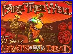Grateful Dead 50th Terrapin Crate Poster Fare Thee Well Foil Print Gd50 Chicago