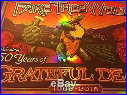 Grateful Dead 50th Terrapin Crate Poster Fare Thee Well Foil Print Gd50 Chicago