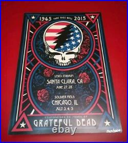 Grateful Dead 7/3-5/2015 Poster Santa Clara & Chicago Fare Thee Well #1767/5000