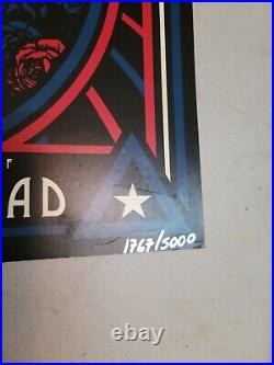 Grateful Dead 7/3-5/2015 Poster Santa Clara & Chicago Fare Thee Well #1767/5000