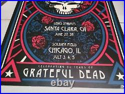 Grateful Dead 7/3-5/2015 Poster Santa Clara & Chicago Fare Thee Well #1767/5000