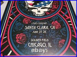 Grateful Dead 7/3-5/2015 Poster Santa Clara & Chicago Fare Thee Well #1767/5000