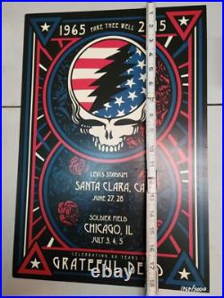 Grateful Dead 7/3-5/2015 Poster Santa Clara & Chicago Fare Thee Well #1767/5000