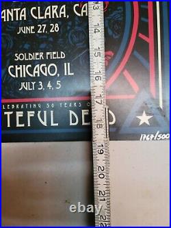 Grateful Dead 7/3-5/2015 Poster Santa Clara & Chicago Fare Thee Well #1767/5000