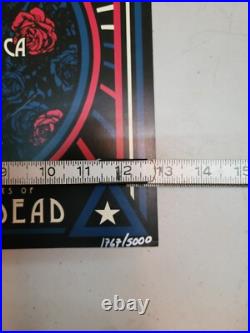 Grateful Dead 7/3-5/2015 Poster Santa Clara & Chicago Fare Thee Well #1767/5000