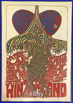 Grateful Dead AOR 2.194 Original Poster 1st Winterland Show Love Moby Grape 1967