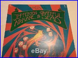 Grateful Dead Airplane Oct 70 Winterland Poster Nite Janis Died Vg Pinholes Vtg