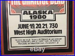Grateful Dead Alaska 1980 West High Concert Poster Test Print Framed Rare