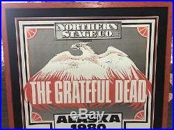 Grateful Dead Alaska 1980 West High Concert Poster Test Print Framed Rare