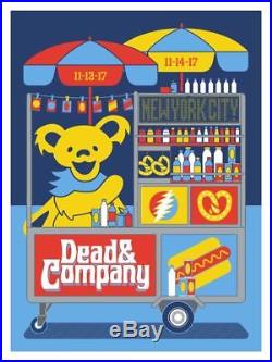 Grateful Dead & And Company Msg Hot Dog Cart Poster 11/12/17 Nyc Soldout