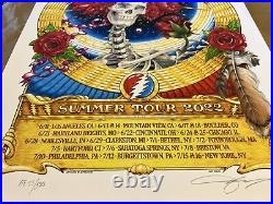 Grateful Dead And Company Rare Ap Autographed Summer Tour 2022 Poster #25/500