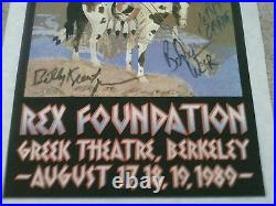 Grateful Dead Autographed Rex Bene Test Printing Concert Pelon From Band Ram Rod