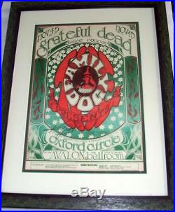 Grateful Dead Avalon Ballroom FD-33 1st Print Poster Signed Mouse & Kelley 1966