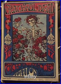 Grateful Dead Avalon Ballroom Skeleton Roses Iconic Poster