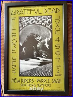 Grateful Dead BG 237 Fillmore West 1970 1st Print Poster Framed