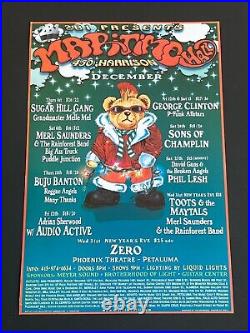 Grateful Dead Bear Santa Clause Phil Lesh Original Christmas Time Concert Poster