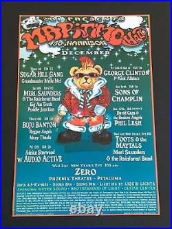 Grateful Dead Bear Santa Clause Phil Lesh Original Christmas Time Concert Poster