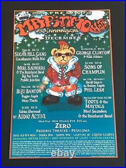 Grateful Dead Bear Santa Clause Phil Lesh Original Christmas Time Concert Poster