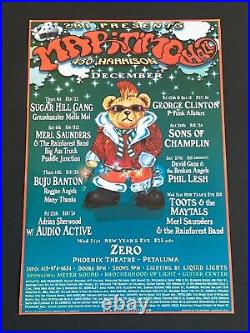 Grateful Dead Bear Santa Clause Phil Lesh Original Christmas Time Concert Poster