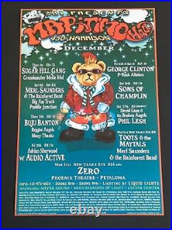 Grateful Dead Bear Santa Clause Phil Lesh Original Christmas Time Concert Poster