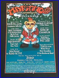 Grateful Dead Bear Santa Clause Phil Lesh Original Christmas Time Concert Poster