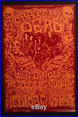 Grateful Dead Bg 162 Fillmore Poster Signed By Lee Conklin! Near Mint