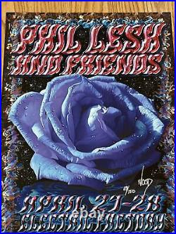 Grateful Dead Blue Rose Original Poster Tribute Phil Lesh And Friends Signed #'d