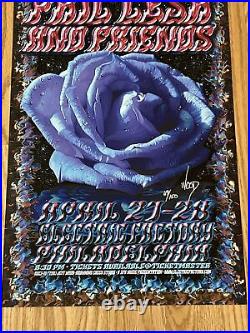 Grateful Dead Blue Rose Original Poster Tribute Phil Lesh And Friends Signed #'d