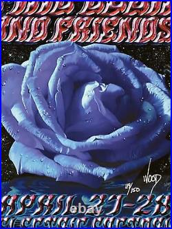 Grateful Dead Blue Rose Original Poster Tribute Phil Lesh And Friends Signed #'d