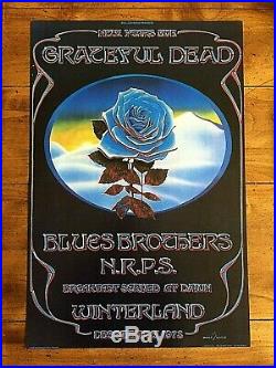 Grateful Dead Blue Rose POSTER Mouse/Kelly Winterland NYE 78 BREAKFAST AT DAWN