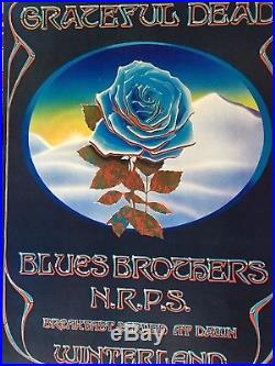 Grateful Dead Blues Brothers Blue Rose Closing Winterland Mouse/Kelley Poster 78