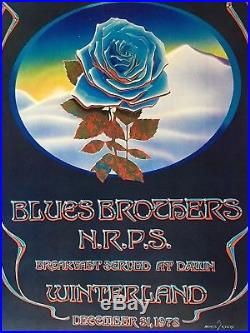 Grateful Dead Blues Brothers Blue Rose Closing Winterland Mouse/Kelley Poster 78