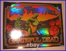 Grateful Dead Brian Carroll 50 Years Terrapin Foil Poster Print Fare Thee Well