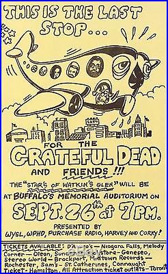 Grateful Dead Buffalo Memorial Auditorium 1973 Concert Poster