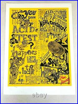 Grateful Dead Can You Pass The Acid Test Print Signed By Ken Kesey