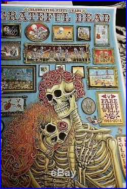 Grateful Dead Chicago 2015 EMEK poster Fare Thee Well 162/800