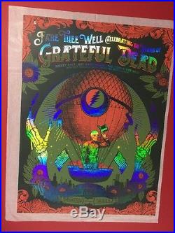 Grateful Dead Chicago Poster Gd50 Status Serigraph Print Foil Variant Green Red