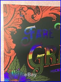 Grateful Dead Chicago Poster Gd50 Status Serigraph Print Foil Variant Green Red