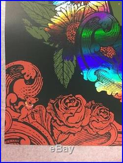 Grateful Dead Chicago Poster Gd50 Status Serigraph Print Foil Variant Green Red