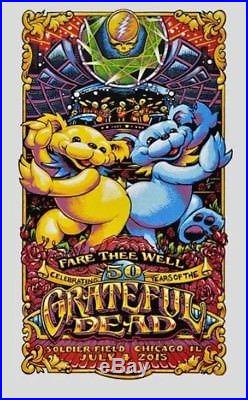 Grateful Dead Chicago Poster Print AJ Masthay 7/4/15 Gd50 Fare Thee Well