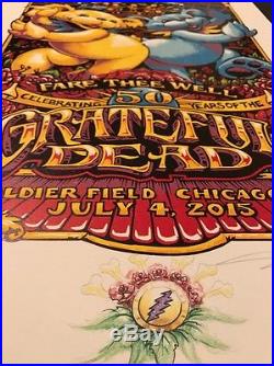 Grateful Dead ChicagoGD 50 Poster Print AJ Masthay 7/4/15 Gd50 Fare Thee Well