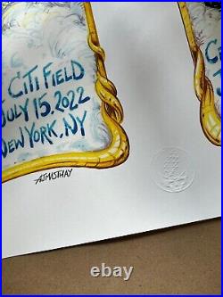 Grateful Dead & Co Poster Citi Field 2022 Uncut Aj Masthay /60 Signed Doodle