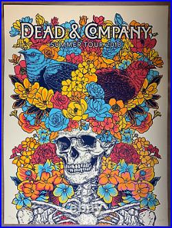 Grateful Dead & Company 2018 Summer Tour Skull & Flowers Poster Signed/numbered