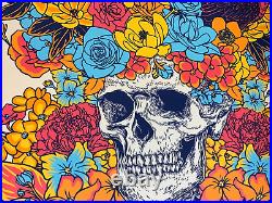 Grateful Dead & Company 2018 Summer Tour Skull & Flowers Poster Signed/numbered