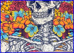 Grateful Dead & Company 2018 Summer Tour Skull & Flowers Poster Signed/numbered