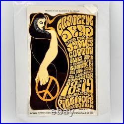 Grateful Dead Concert Postcard BG-38 1966 Wes Wilson Fillmore Auditorium