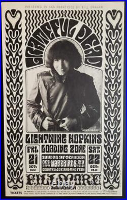 Grateful Dead Concert Poster 1966 Wes Wilson Signed Filllmore